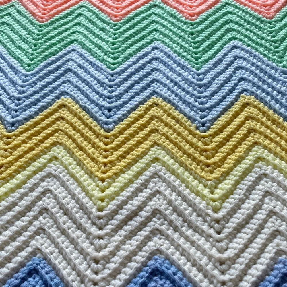 Chevron Crochet Blanket Afgan Throw